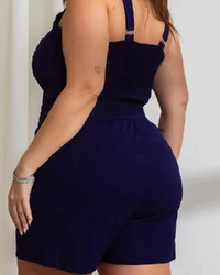 Conjunto Plus Size Short e Blusa Corpete