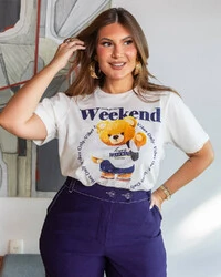 Tshirt Plus Size Silk Urso