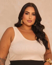Blusa Regata Plus Size Canelada