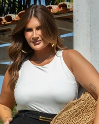 Regatinha Plus Size Malha Boxer