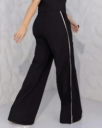 Calça Plus Size Pantalona com Friso