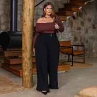 Calça Plus Size Pantalona 2 Botões