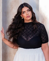 Blusa Plus Size Renda Transparente