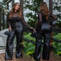 Blusa Plus Size Tule Manga Flare