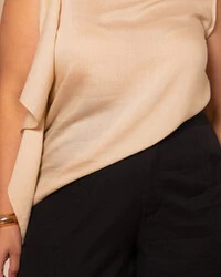 Blusa Plus Size Lenço com Detalhe Ombro | Divas Voga