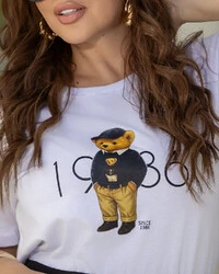 Tshirt Plus Size Estampa Urso