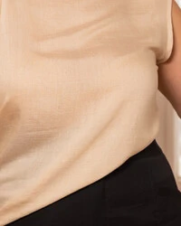 Blusa Plus Size Lenço com Detalhe Ombro | Divas Voga
