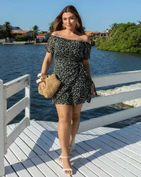Vestido Curto Plus Size Ciganinha Amarril