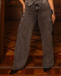 Calça WideLeg Plus Size Estonada