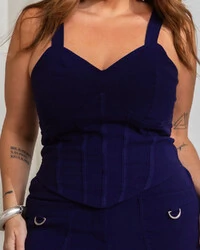 Conjunto Plus Size Short e Blusa Corpete
