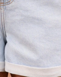 Short Plus Size Jeans com Barra Italiana