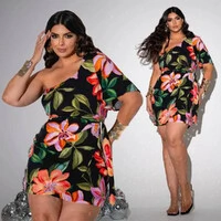 Vestido Plus Size Manga Nula
