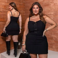 Conjunto Plus Size Saia e Cropped