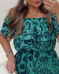 Vestido Plus Size Curto Ciganinha Azaleia