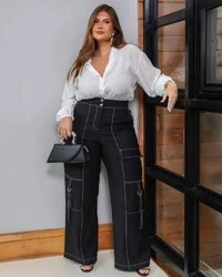 Camisa Plus Size Alongada Tangara