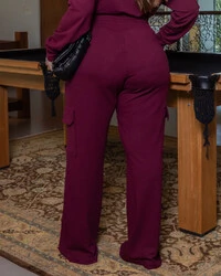 Conjunto Plus Size Moletinho com Ilhos