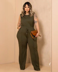 Conjunto Moletinho Plus Size Blusa e Calça