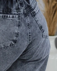 Calça Wide Leg Jeans Estonada Ballon