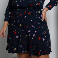 Vestido Plus Size Manga Longa Star