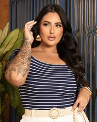 Blusa Plus Size Cigana Nautica Listrada