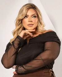 Blusa Tule Plus Size Decote Canoa