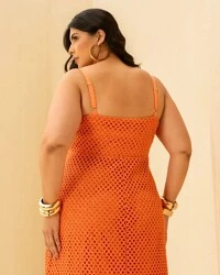 Vestido Longo Plus Size Telado