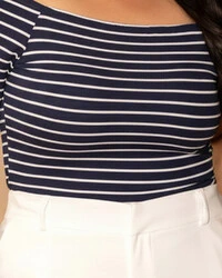 Blusa Plus Size Cigana Nautica Listrada