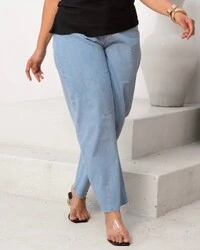 Calça Plus Size Jeans Barrel Clara