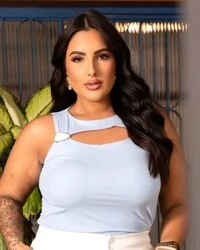 Blusa Plus Size Poliamida Canelada com Fivela