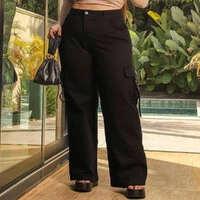 Calça WideLeg Plus Size com Martingale