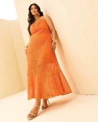 Vestido Longo Plus Size Telado