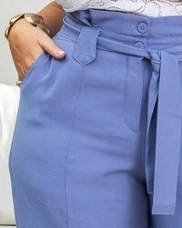 Calça Alfaiataria Plus Size Amarração