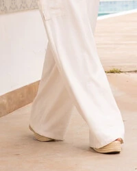 Calça Plus Size Pantalona Cargo Viscolinho