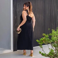 Vestido Midi Alça Corrente Plus Size