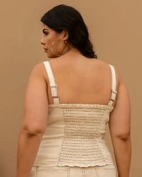 Corpete Plus Size com Botões