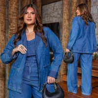Calça Jeans Recortes Plus Size