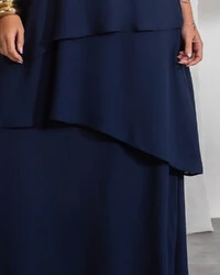 Vestido Plus Size Longo Camadas