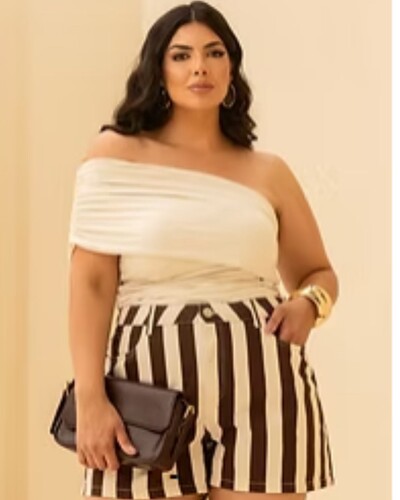 Foto Short Plus Size Jeans Listras
