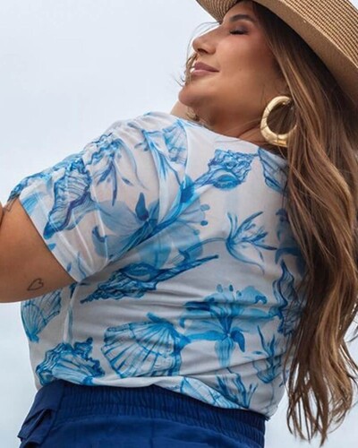 Foto Blusa Plus Size Tule + Cropped