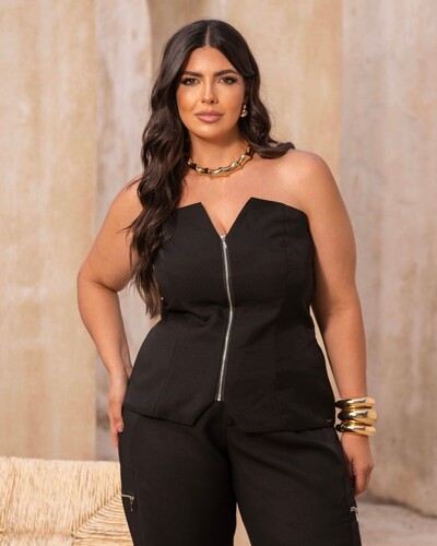 Foto Conjunto Plus Size Tomara que Caia e Calça