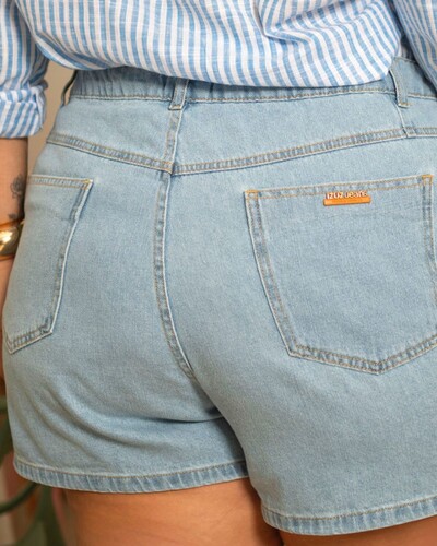 Foto Short Jeans Plus Size Bolso Faca