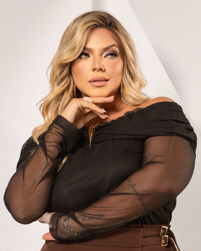 Foto Blusa Tule Plus Size Decote Canoa