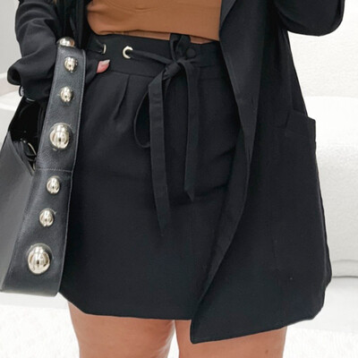 Foto Short Saia Plus Size com Ilhós e Amarração