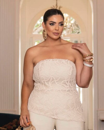 Foto Conjunto Tomara que Caia e Pantalona Plus Size