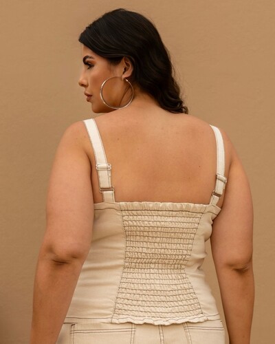 Foto Corpete Plus Size com Botões