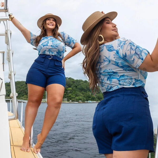 Blusa Plus Size Tule + Cropped