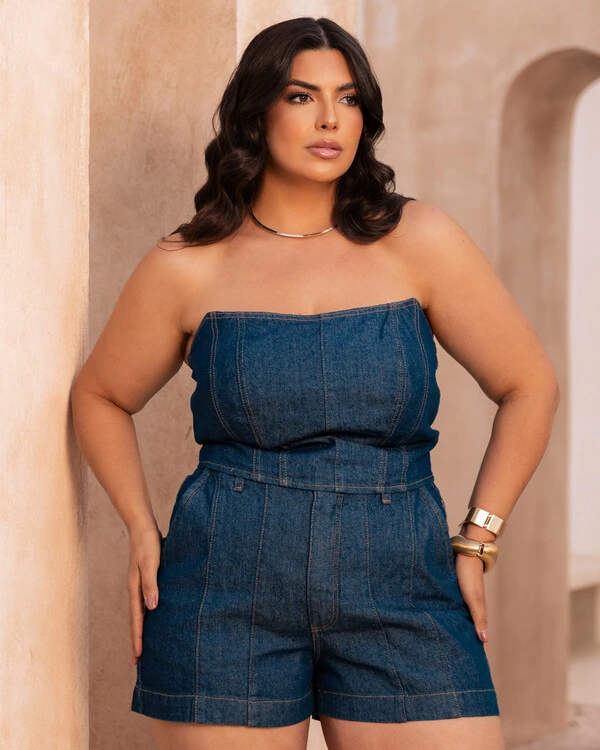 Shorts Jeans Plus Size Recortes