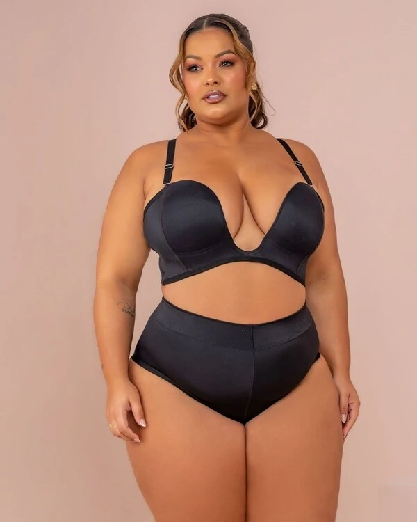 Sutiã Plus Size Decote Push Up Reforçado