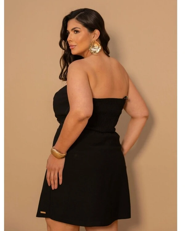 Vestido Macaquinho Plus Size com Cinto