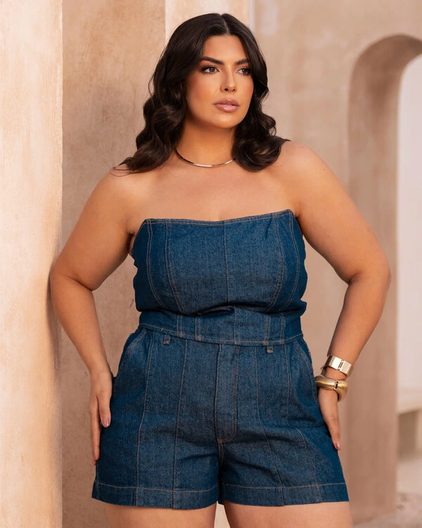Shorts Jeans Plus Size Recortes